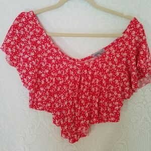 Off-the-shoulder Charlotte Russe crop top